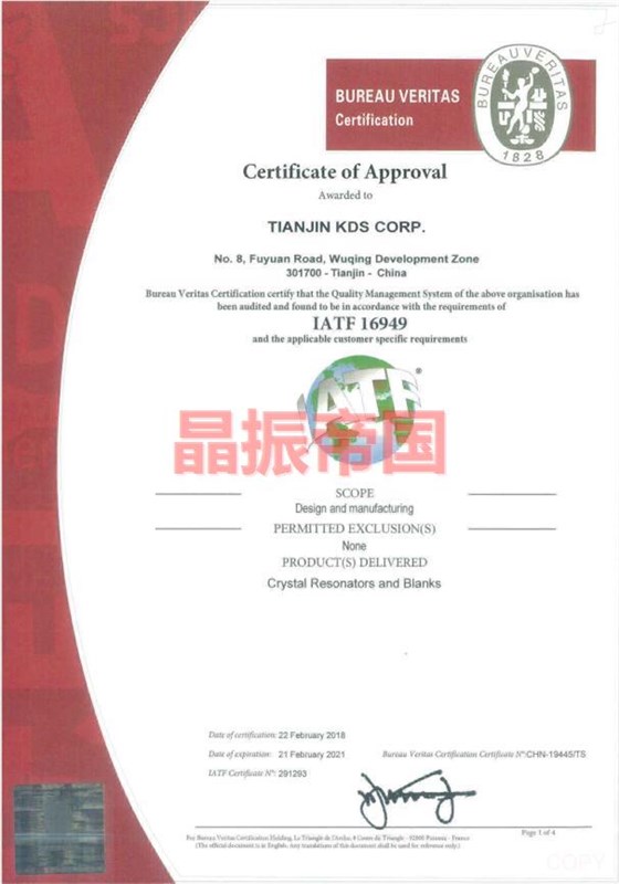 天津大真空 IATF16949 TJKDSE_1