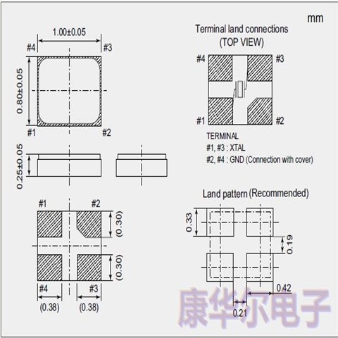 日本NDK晶振,NX1008AA-40MHz-STD-CIY-1,进口石英晶体,移动通信晶振,贴片谐振器