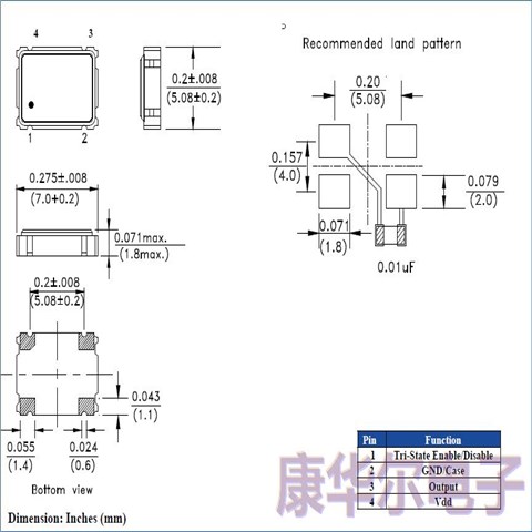 ASV-16.384MHZ-E-T,艾博康进口晶振,ASV振荡器,时钟振荡器,HCMOS输出晶振