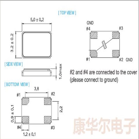 XVDGGHNANF-20.000000,汽车级晶振,泰艺5032谐振器,XV贴片晶振,显示器晶振