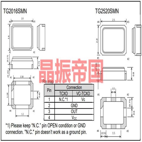 TG2520SMN-32.000000MHz-MCGNNM,TCXO晶振,2520晶振